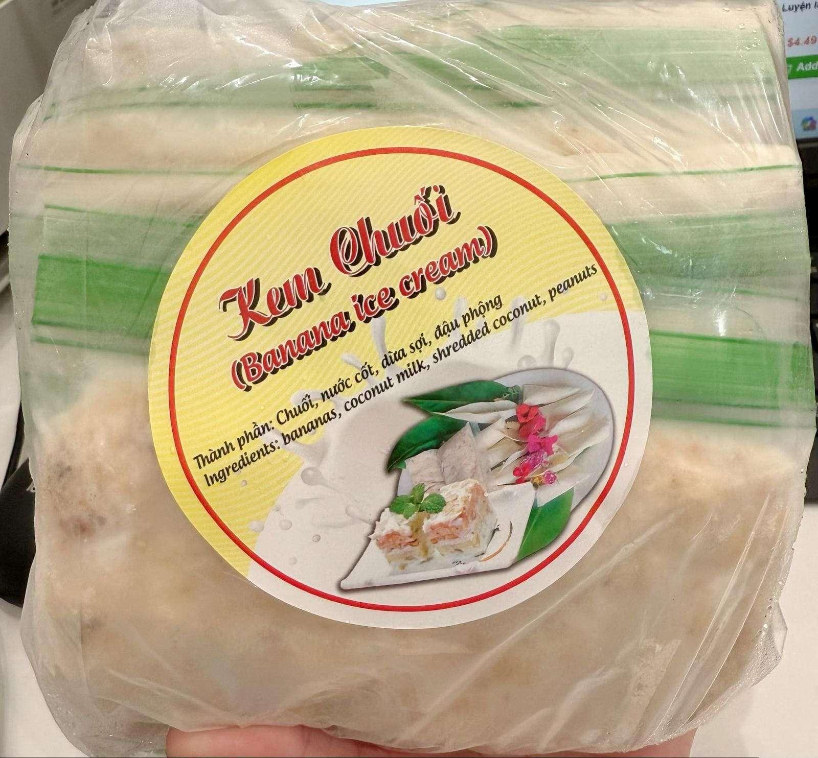 Vietnamese Banana Ice Cream, Kem Chuoi, Coconut Banana Popsicle