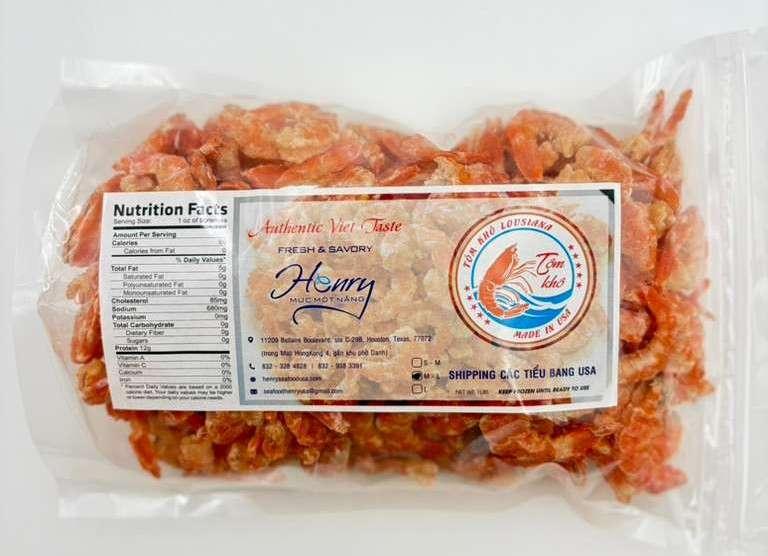 Louisiana Dried Shrimp – Tom Kho Louisiana – Dried Medium Shrimp – Authentic Vietnamese Dried Shrimp – Tom Kho USA