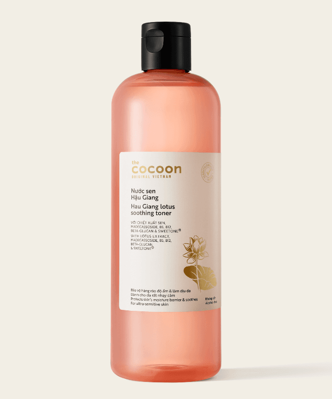 The Cocoon Hau Giang Toner – Nước sen Hậu Giang – cocoon lotus toner – soothing toner Vietnam – vegan skincare – gentle alcohol-free toner – hydrating toner for sensitive skin