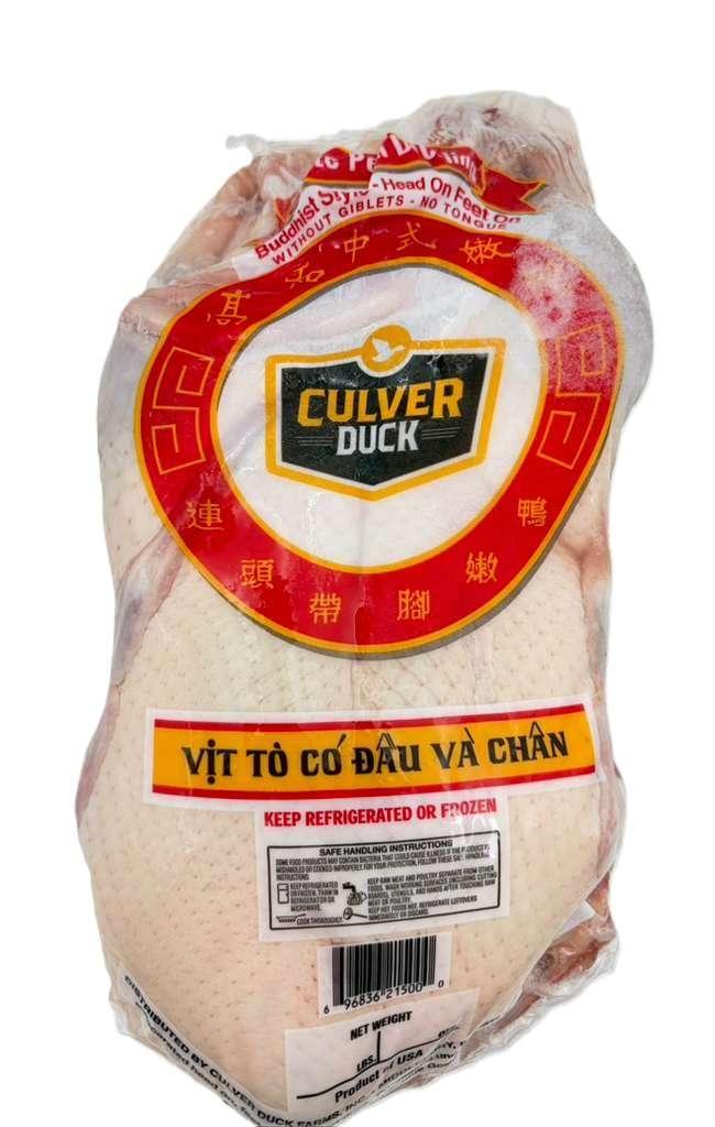 Culver Duck Whole – Whole Duck with Head and Feet – Frozen Duck – Vit To Co Dau Va Chan – Buddhist Style Duck