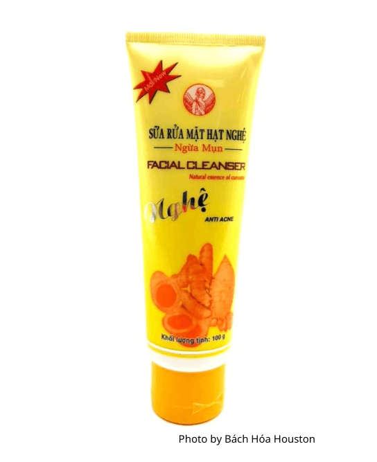 turmeric facial cleanser, sua rua mat nghe, thorakao turmeric cleanser, acne face wash, vietnamese skincare