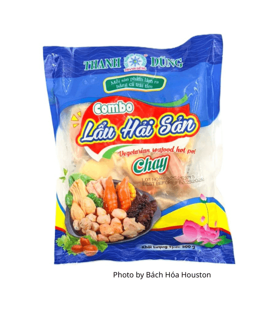 vegetarian seafood set, vegan hot pot combo, combo lẩu chay, plant-based seafood mix