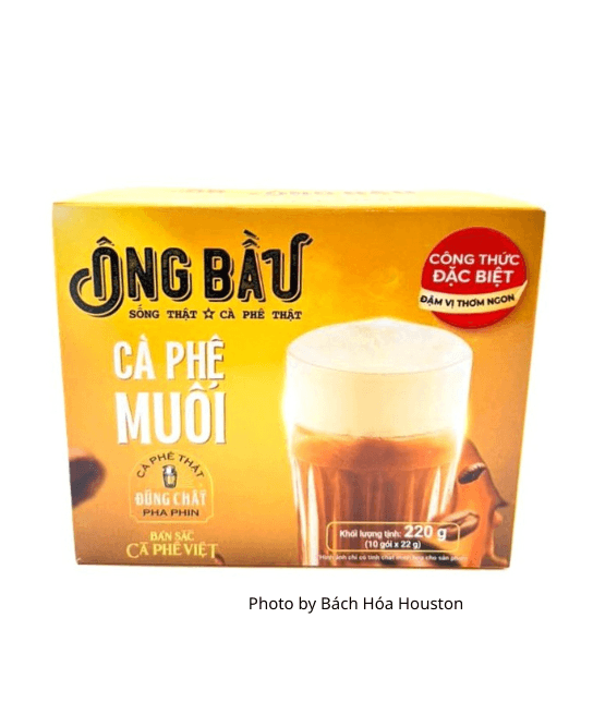 Ong Bau Salt Coffee – Cà Phê Muối Ông Bầu – Vietnamese Salted Coffee – Ca Phe Muoi Viet Nam – Instant Salt Coffee