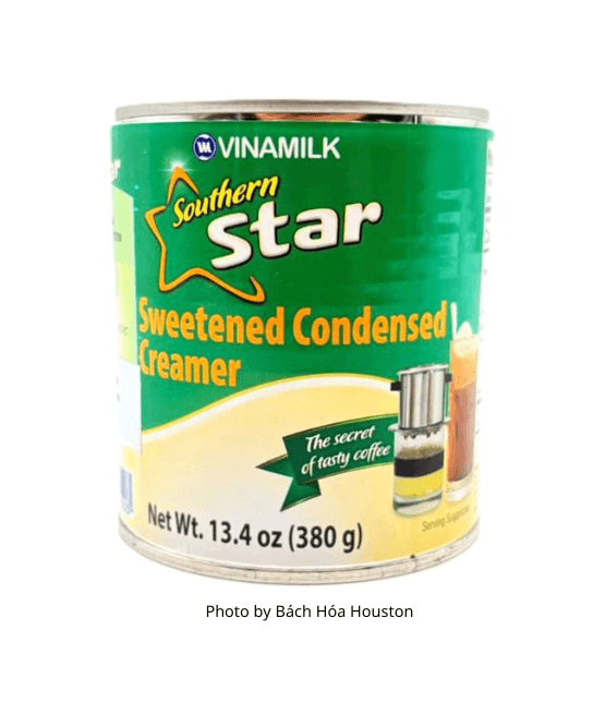 sweetened condensed milk, southern star milk, sua dac southern star, condensed creamer, vietnamese condensed milk