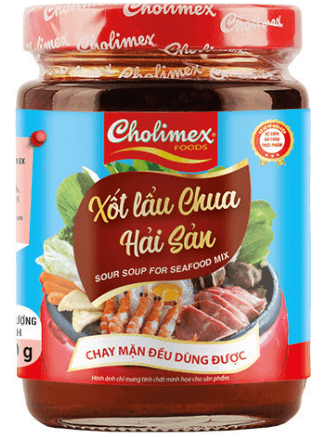 Sốt Lẩu – Sot Lau – Hot Pot Sauce – Sour Seafood Soup Base – Cholimex Jar Sauce
