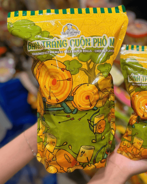 banh trang cuon pho mai, cheese rice paper rolls, Vietnamese cheese snack, crispy rice paper rolls