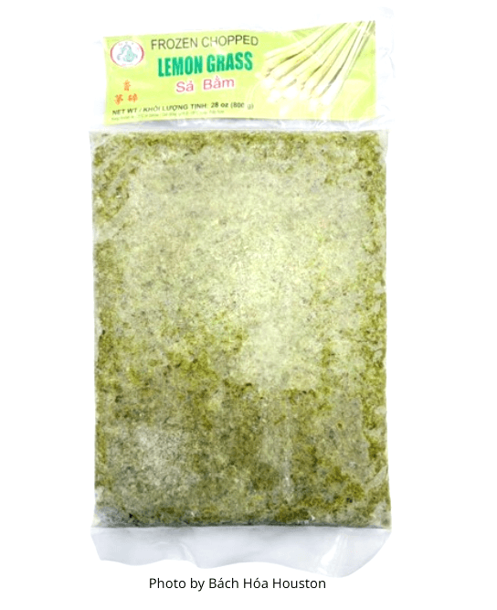 frozen lemongrass, chopped lemongrass, Vietnamese lemongrass, sả bằm đông lạnh, frozen herbs